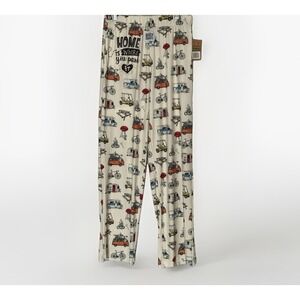Brief Insanity Home Is Where We Park Lounge Pants Large NWT Camping‎ RV Novelty